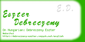 eszter debreczeny business card